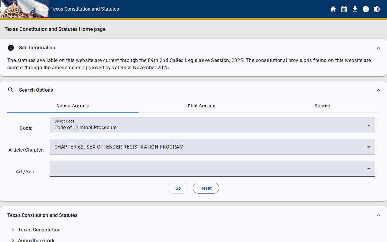 Johnson County sex offender registration duration law in Chapter 62
