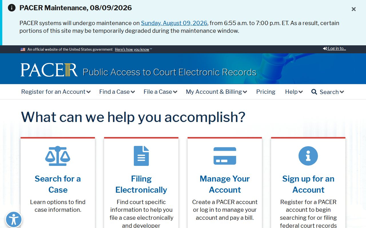 Johnson County federal criminal court records through PACER